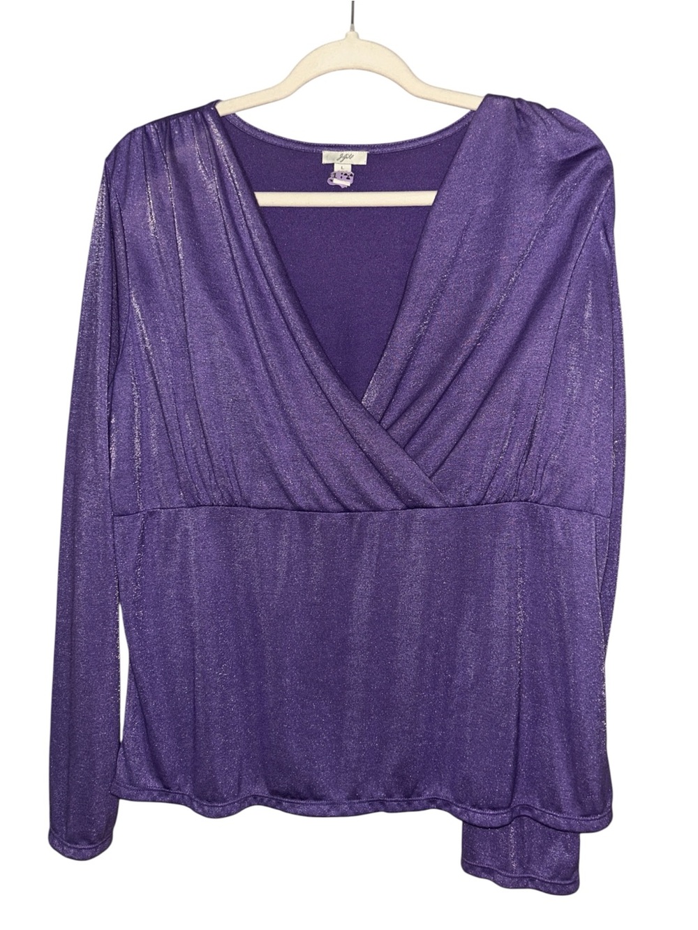 J. Jill Purple Shimmer Top Sz. Large